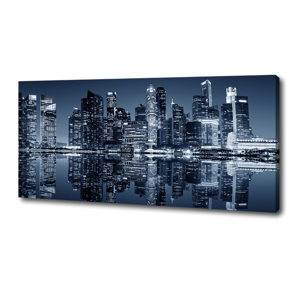 Tableau mural sur toile Singapour la nuit