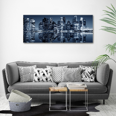 Tableau mural sur toile Singapour la nuit