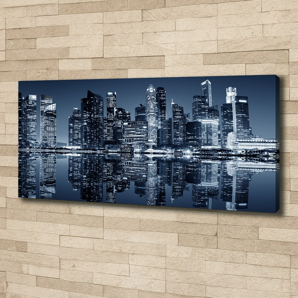 Tableau mural sur toile Singapour la nuit