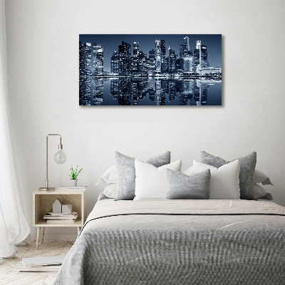 Tableau mural sur toile Singapour la nuit