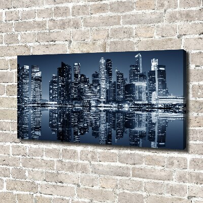 Tableau mural sur toile Singapour la nuit