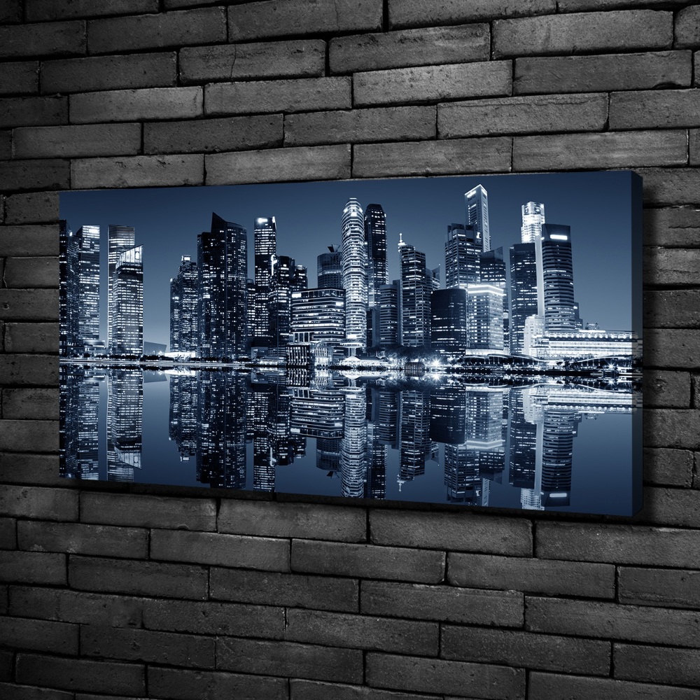 Tableau mural sur toile Singapour la nuit