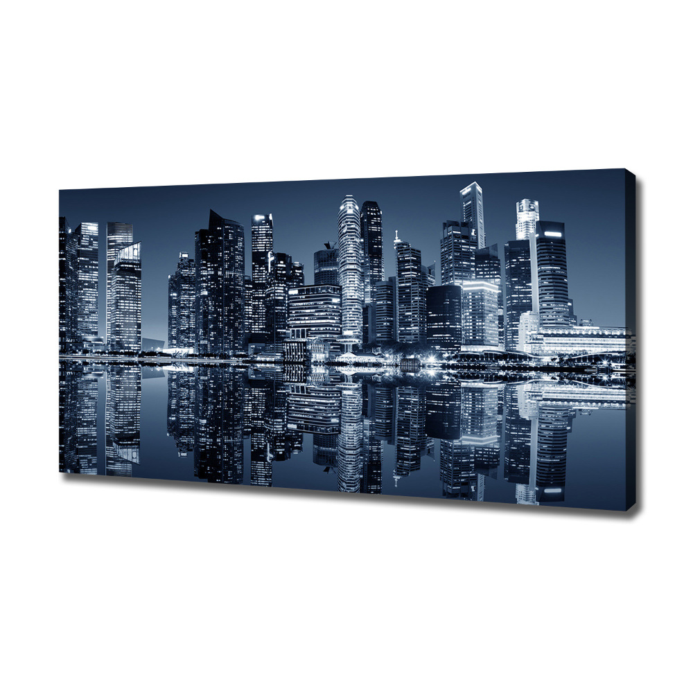 Tableau mural sur toile Singapour la nuit