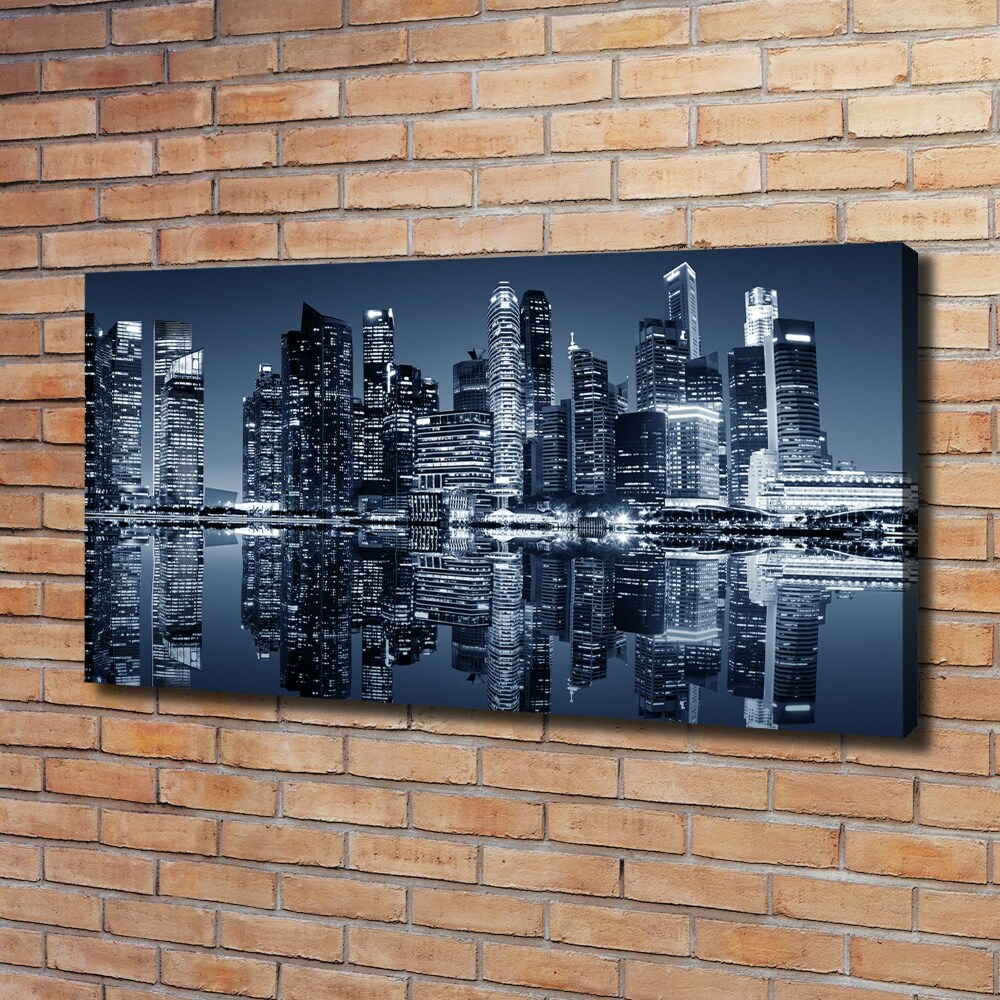 Tableau mural sur toile Singapour la nuit