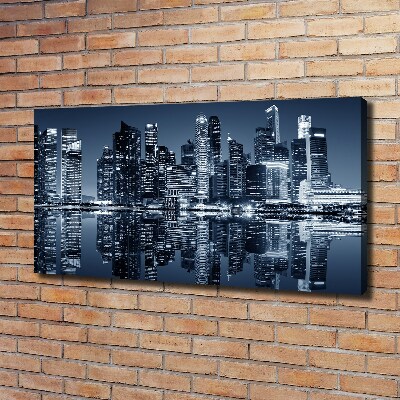 Tableau mural sur toile Singapour la nuit