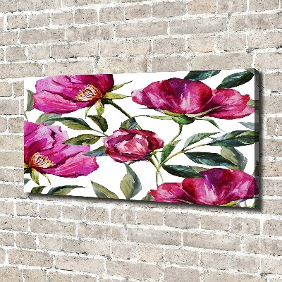 Tableau toile imprimée Pivoines roses