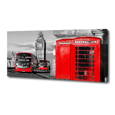 Tableau sur toile Bus rouge