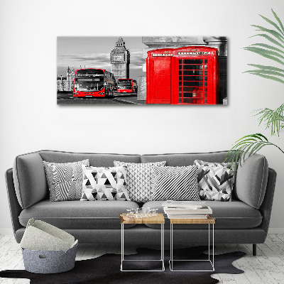 Tableau sur toile Bus rouge