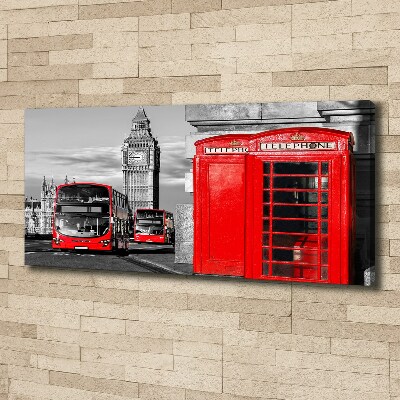 Tableau sur toile Bus rouge