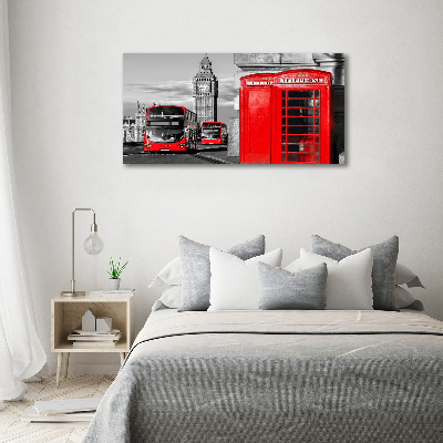 Tableau sur toile Bus rouge