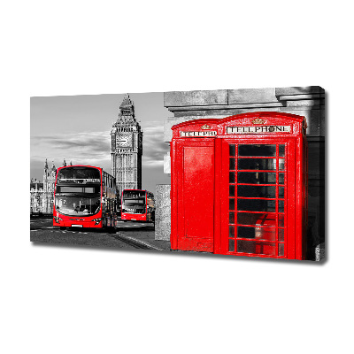 Tableau sur toile Bus rouge