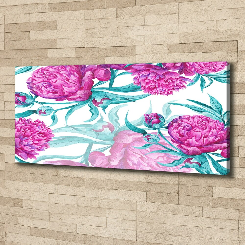 Tableau toile imprimée Pivoines roses