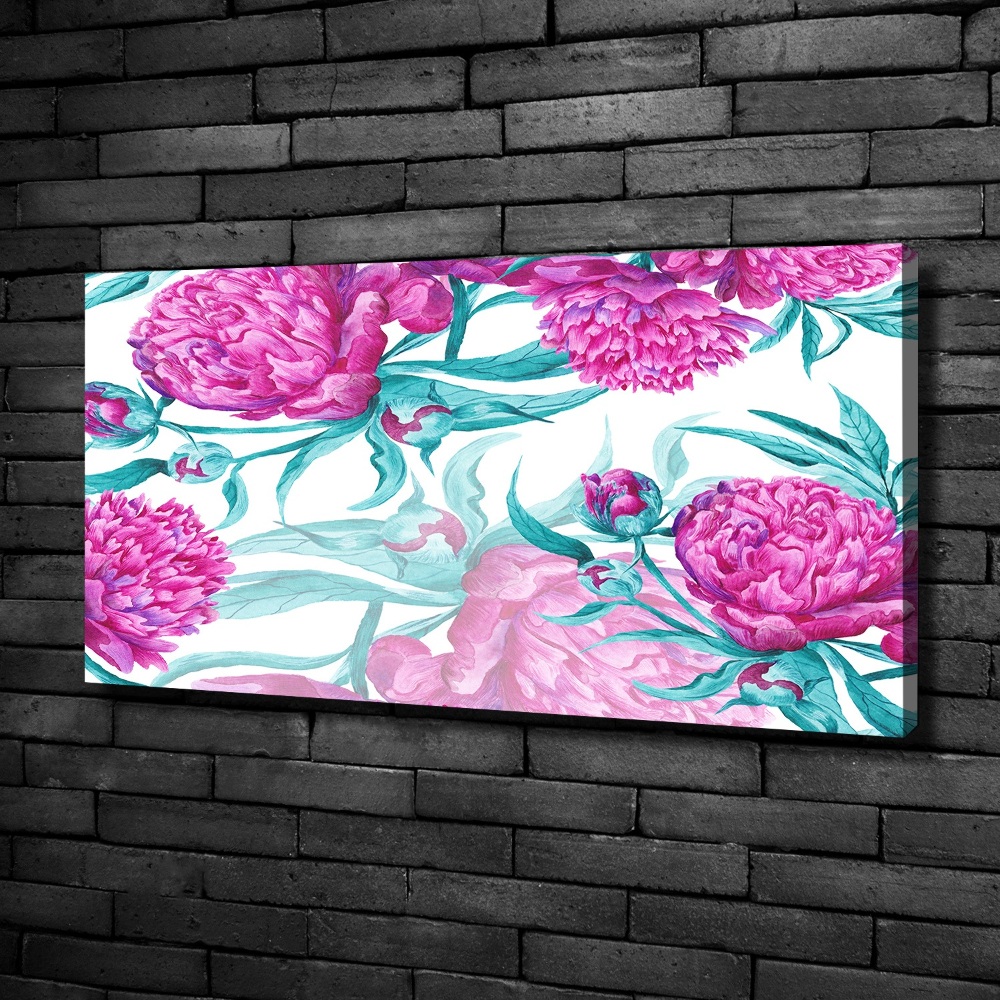 Tableau toile imprimée Pivoines roses