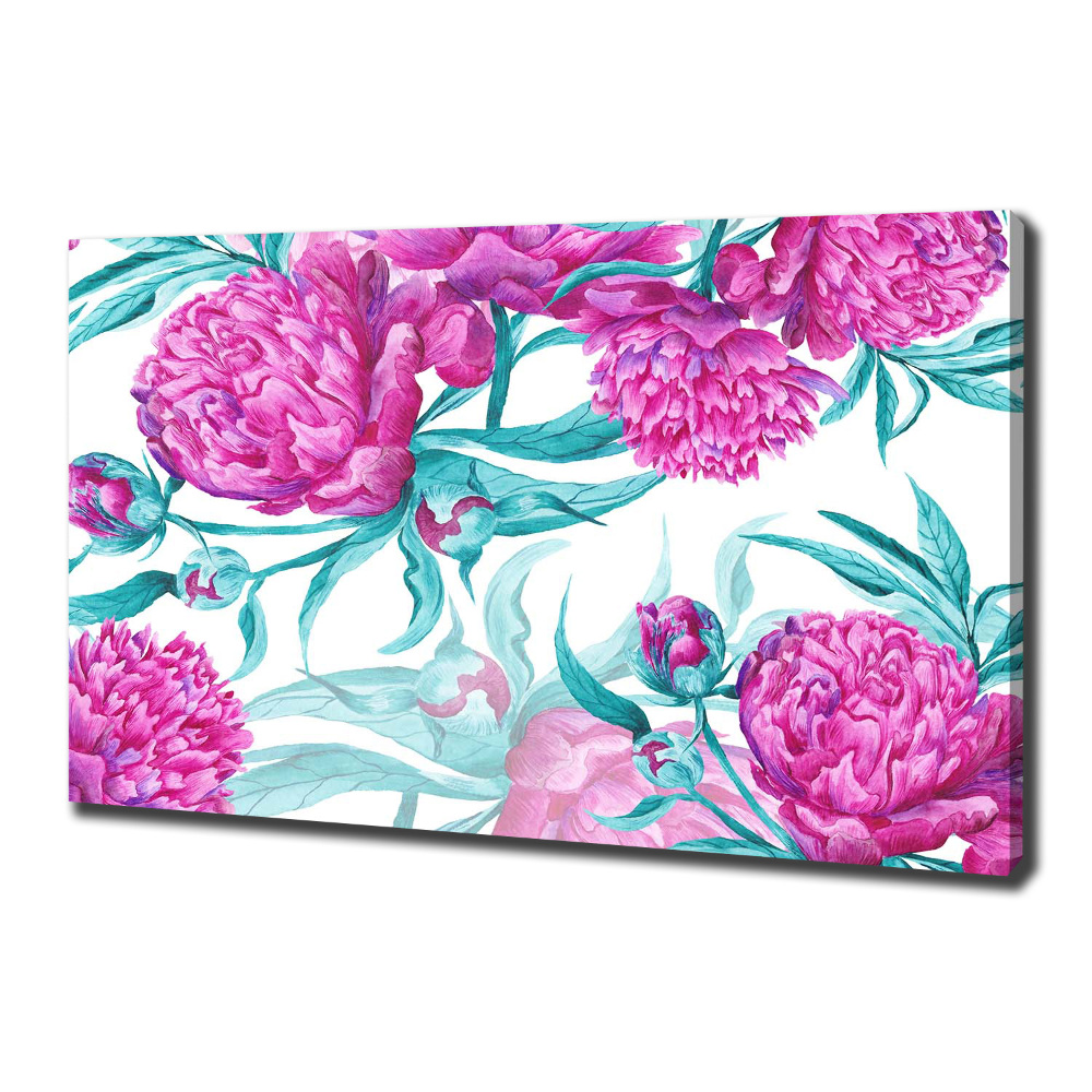 Tableau toile imprimée Pivoines roses