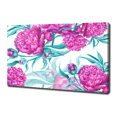 Tableau toile imprimée Pivoines roses