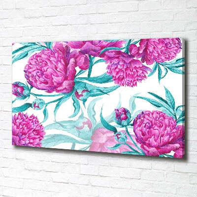 Tableau toile imprimée Pivoines roses