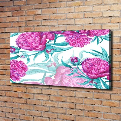 Tableau toile imprimée Pivoines roses