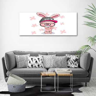 Tableau mural sur toile Lapin en casquette