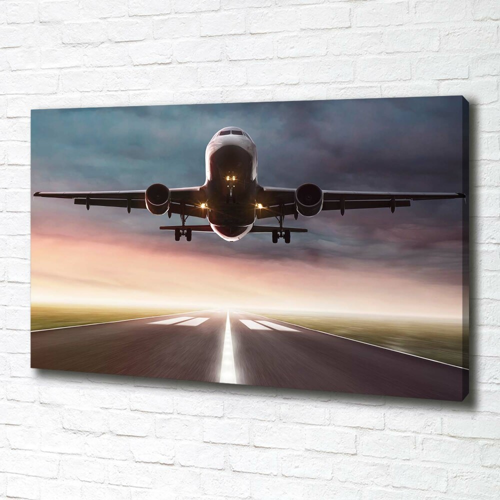 Tableau photo sur toile Avion au décollage