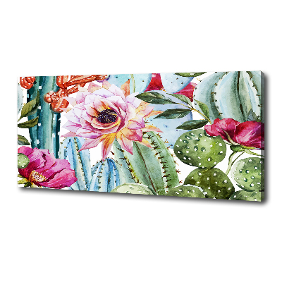 Tableau mural sur toile Cacti et fleurs