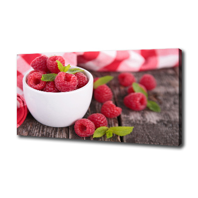 Tableau photo sur toile Framboises dans un bol