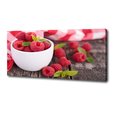 Tableau photo sur toile Framboises dans un bol