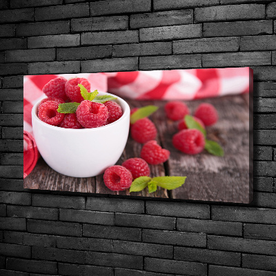 Tableau photo sur toile Framboises dans un bol