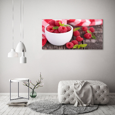 Tableau photo sur toile Framboises dans un bol