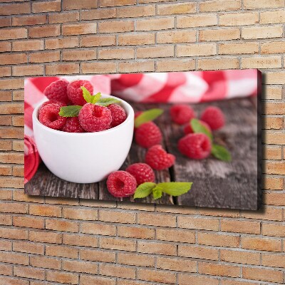 Tableau photo sur toile Framboises dans un bol