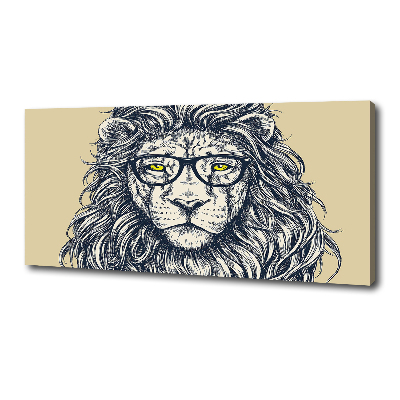 Tableau sur toile Lion hipster