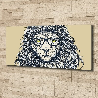 Tableau sur toile Lion hipster