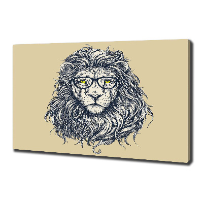 Tableau sur toile Lion hipster