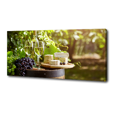 Tableau mural sur toile Vin et en-cas