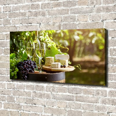 Tableau mural sur toile Vin et en-cas