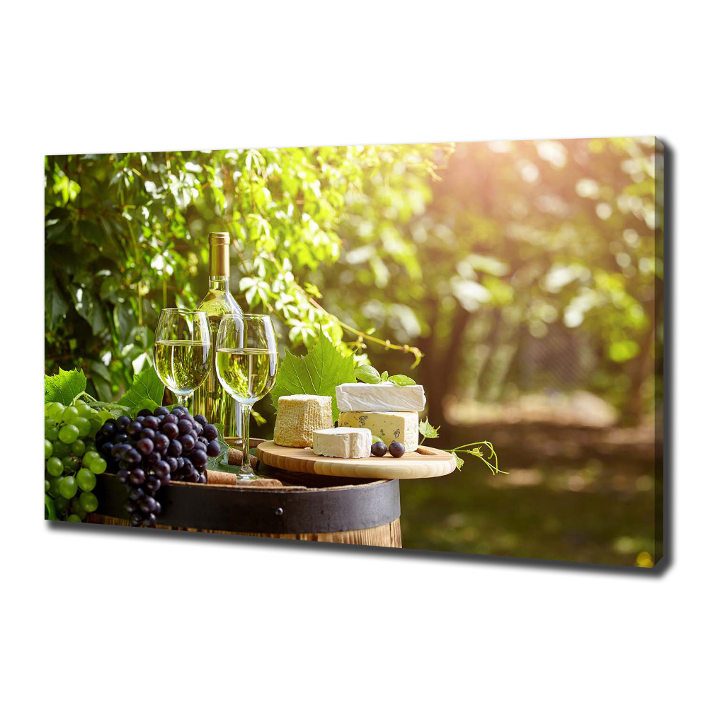 Tableau mural sur toile Vin et en-cas