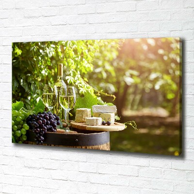 Tableau mural sur toile Vin et en-cas