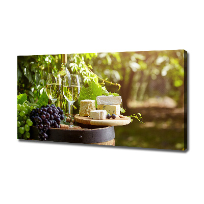 Tableau mural sur toile Vin et en-cas