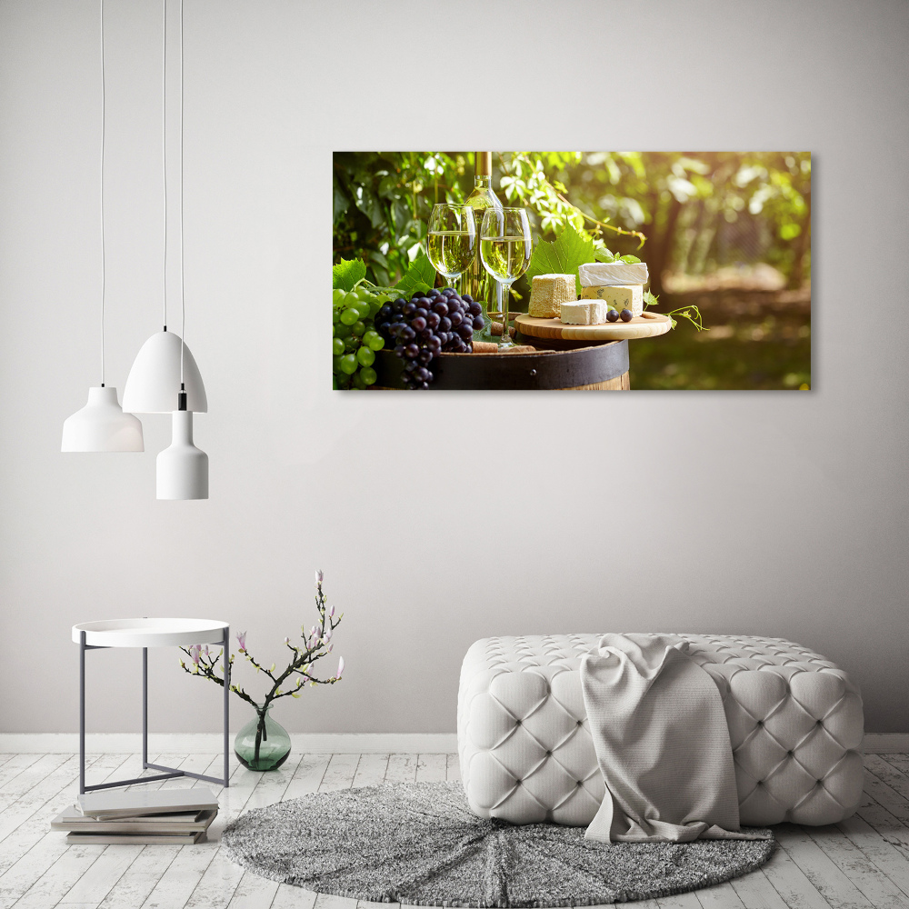 Tableau mural sur toile Vin et en-cas