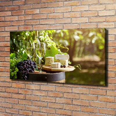 Tableau mural sur toile Vin et en-cas