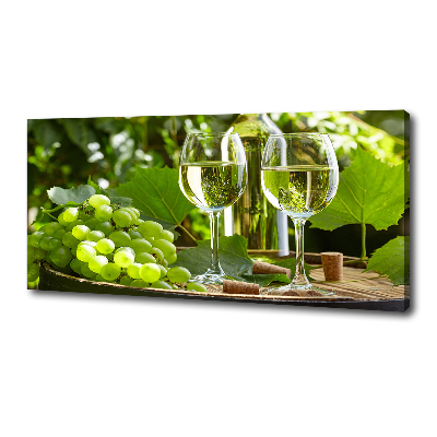 Tableau imprimé sur toile Vin blanc et fruits