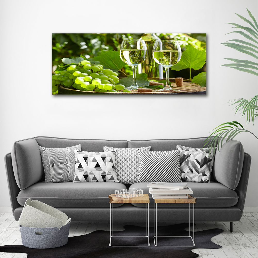 Tableau imprimé sur toile Vin blanc et fruits