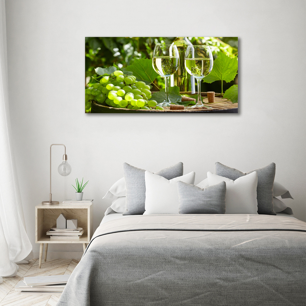 Tableau imprimé sur toile Vin blanc et fruits