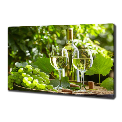 Tableau imprimé sur toile Vin blanc et fruits