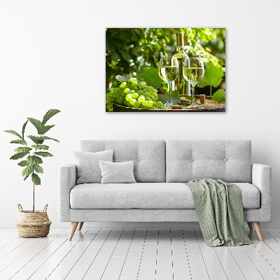 Tableau imprimé sur toile Vin blanc et fruits