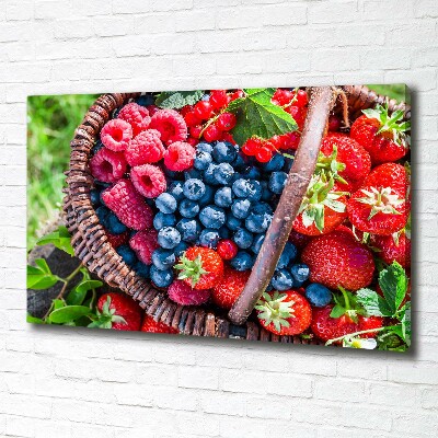 Tableau photo sur toile Corbeille de fruits de forêt