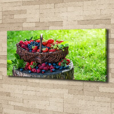 Tableau mural sur toile Corbeille de fruits de forêt