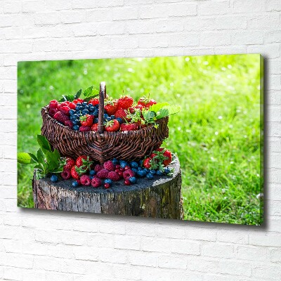 Tableau mural sur toile Corbeille de fruits de forêt