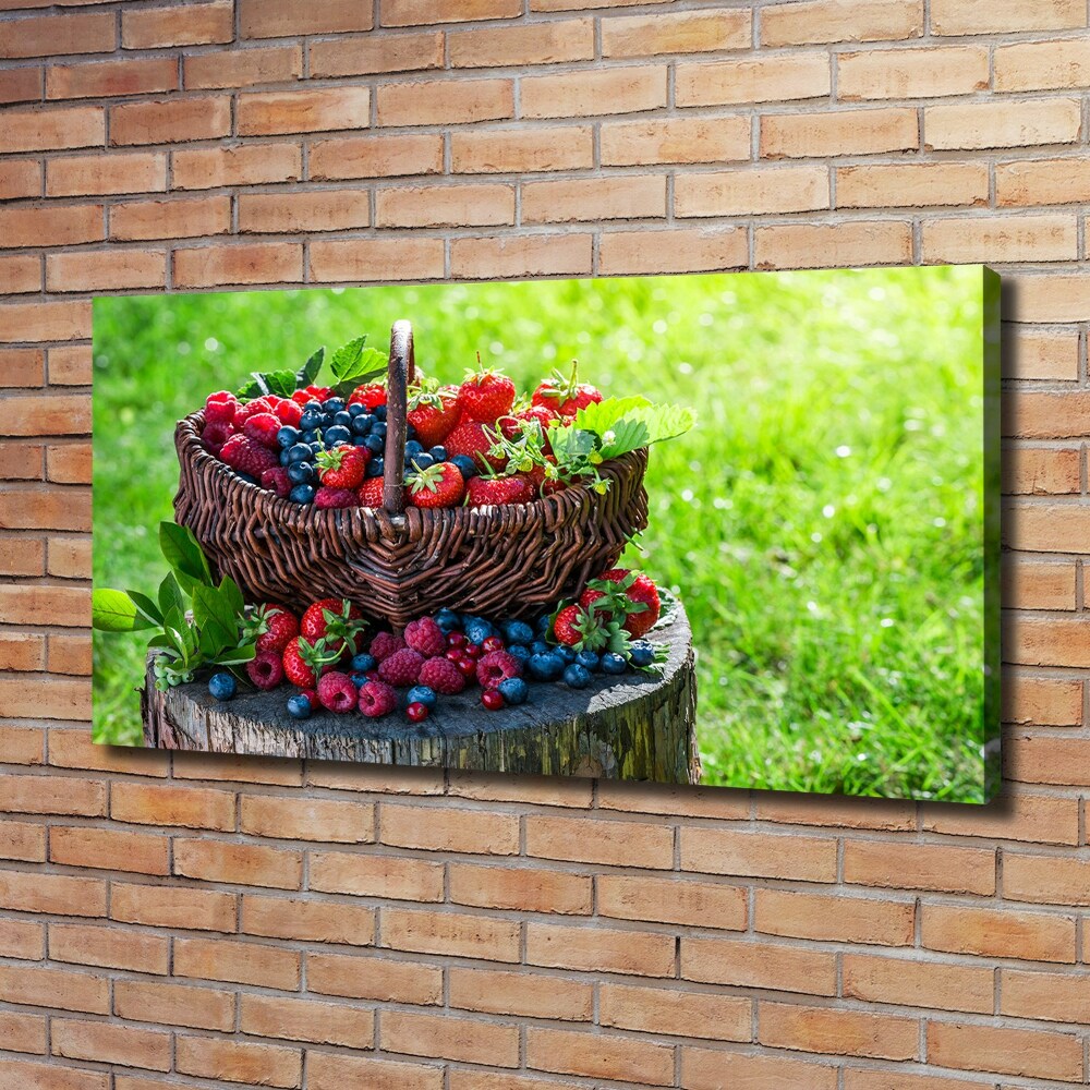 Tableau mural sur toile Corbeille de fruits de forêt