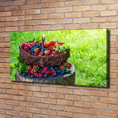 Tableau mural sur toile Corbeille de fruits de forêt