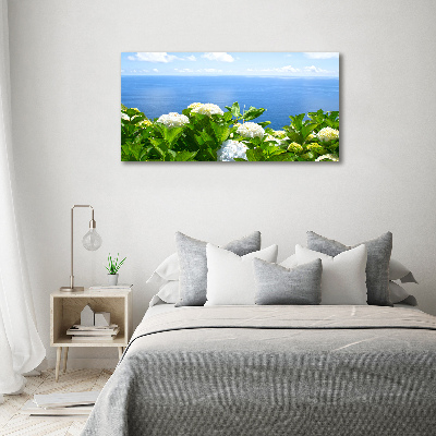 Tableau photo sur toile Fleurs au bord de la mer